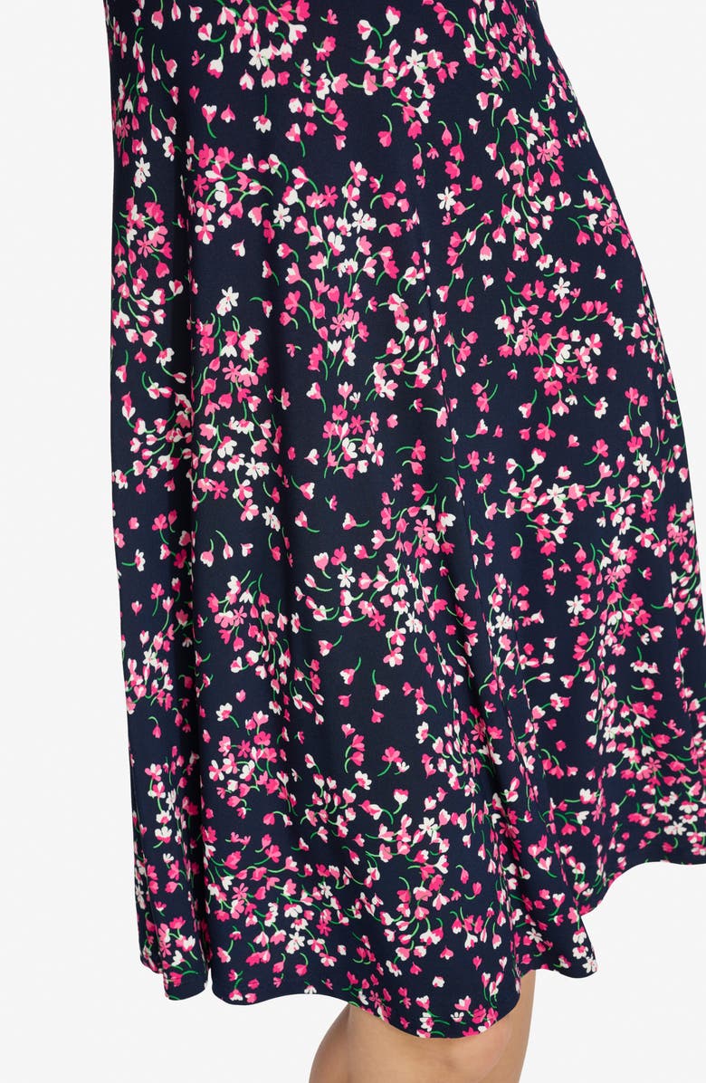 Tommy Hilfiger Floral Short Sleeve Fit & Flare Dress, Alternate, color, 