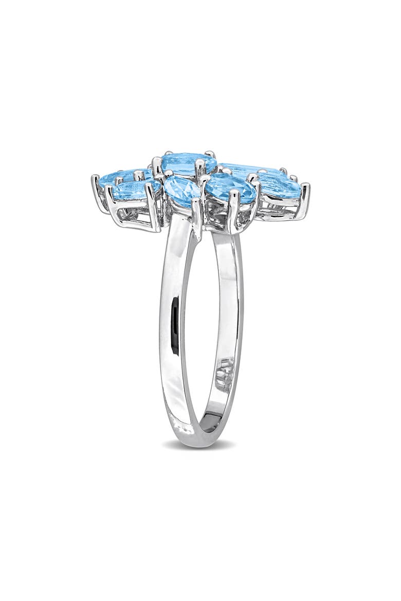 Sky Blue Topaz Multi-Shaped Cluster Ring, Alternate, color, BLUE