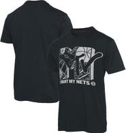 Junk Food Men's Junk Food Black Brooklyn Nets NBA x MTV I Want My T-Shirt