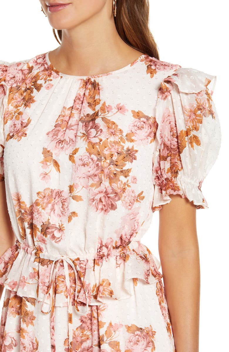 Rachel Parcell Ruffle Floral Dress, Alternate, color, 