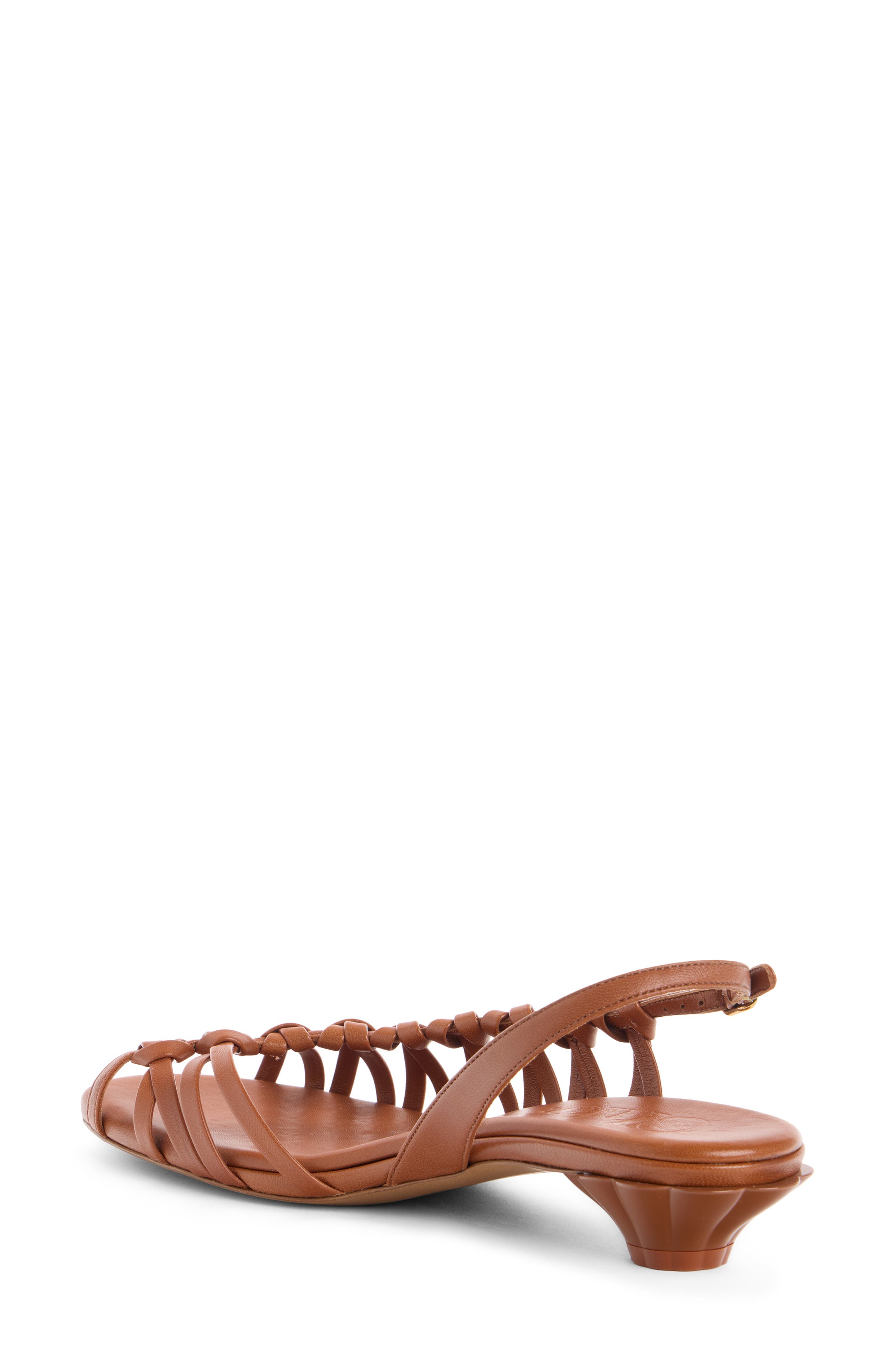 Chloé Estra Woven Slingback Sandal, Alternate, color, Terracotta Brown