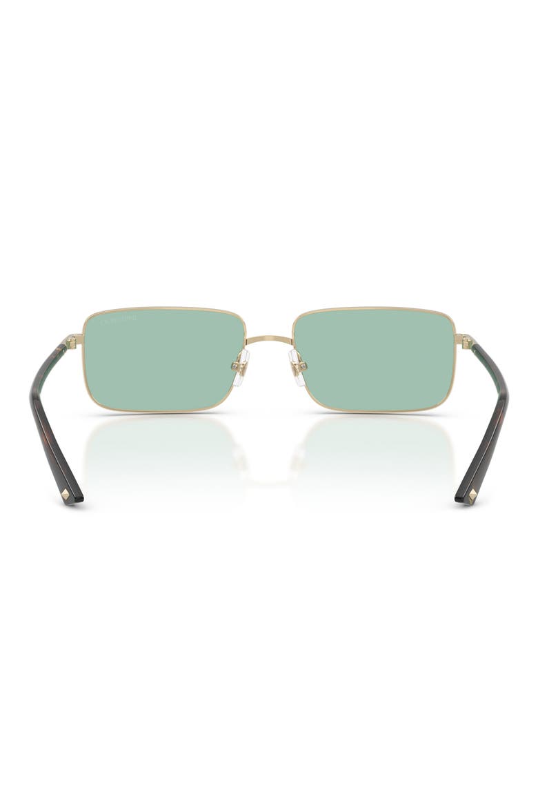 55mm Rectangular Sunglasses, Alternate, color, PALE GOLD / GREEN
