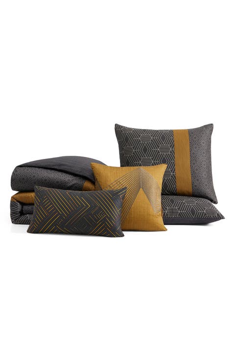 Golden Hex Reversible 5-Piece Comforter Set