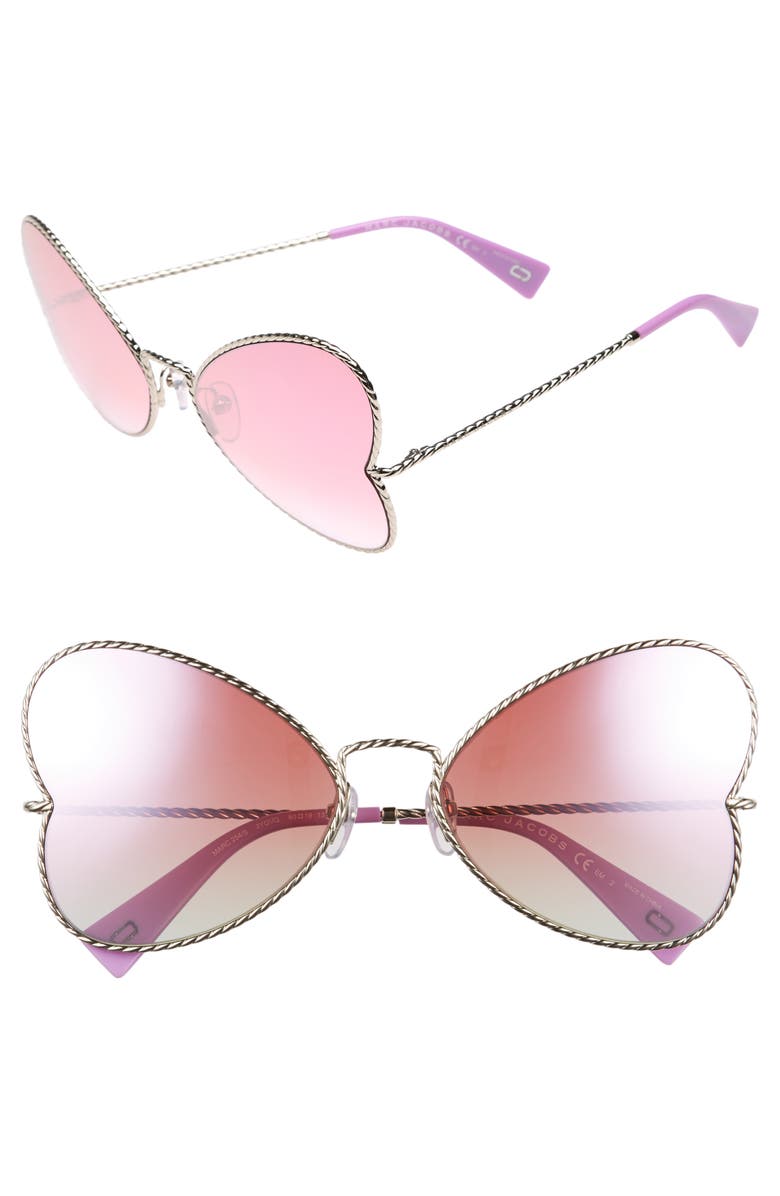 Marc Jacobs 60mm Heart Sunglasses, Main, color, 