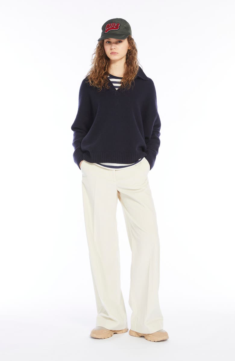 Weekend Max Mara Tania Wide Leg Cotton Corduroy Pants, Alternate, color,