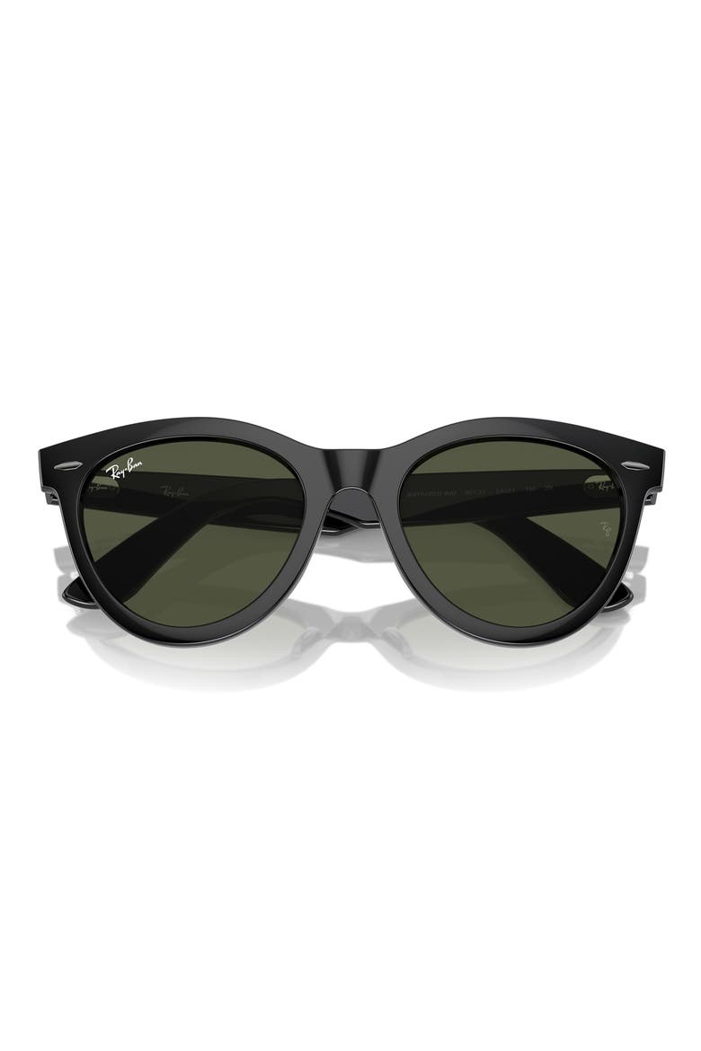 Wayfarer Way 54mm Oval Sunglasses, Alternate, color, BLACK