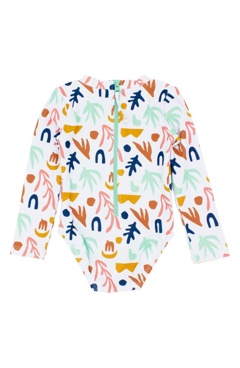 Feather 4 Arrow Wave Chaser One-Piece Rashguard Swimsuit, Alternate, color, 