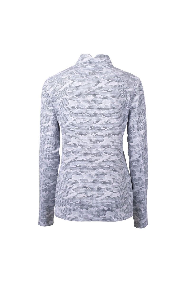 Cutter & Buck Women's Cutter & Buck Charcoal Los Angeles Chargers Throwback Logo Traverse Camo Quarter-Zip Pullover Top, Alternate, color, 