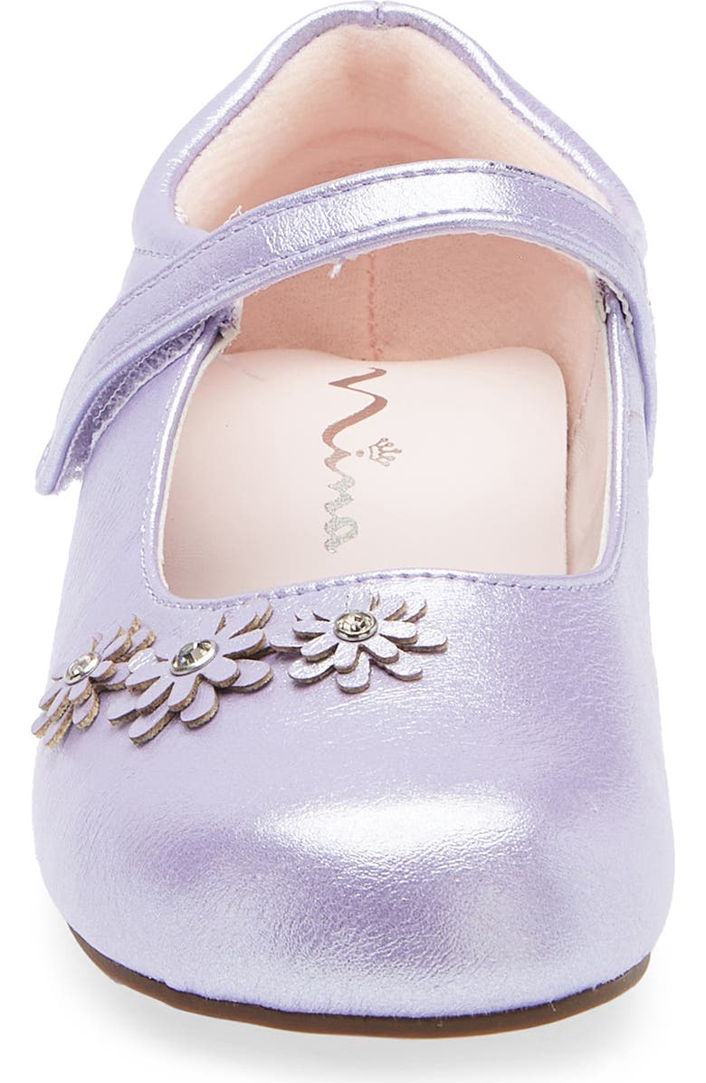 Nina Kids' Daisy Mary Jane Flat, Alternate, color, Light Purple Shimmer