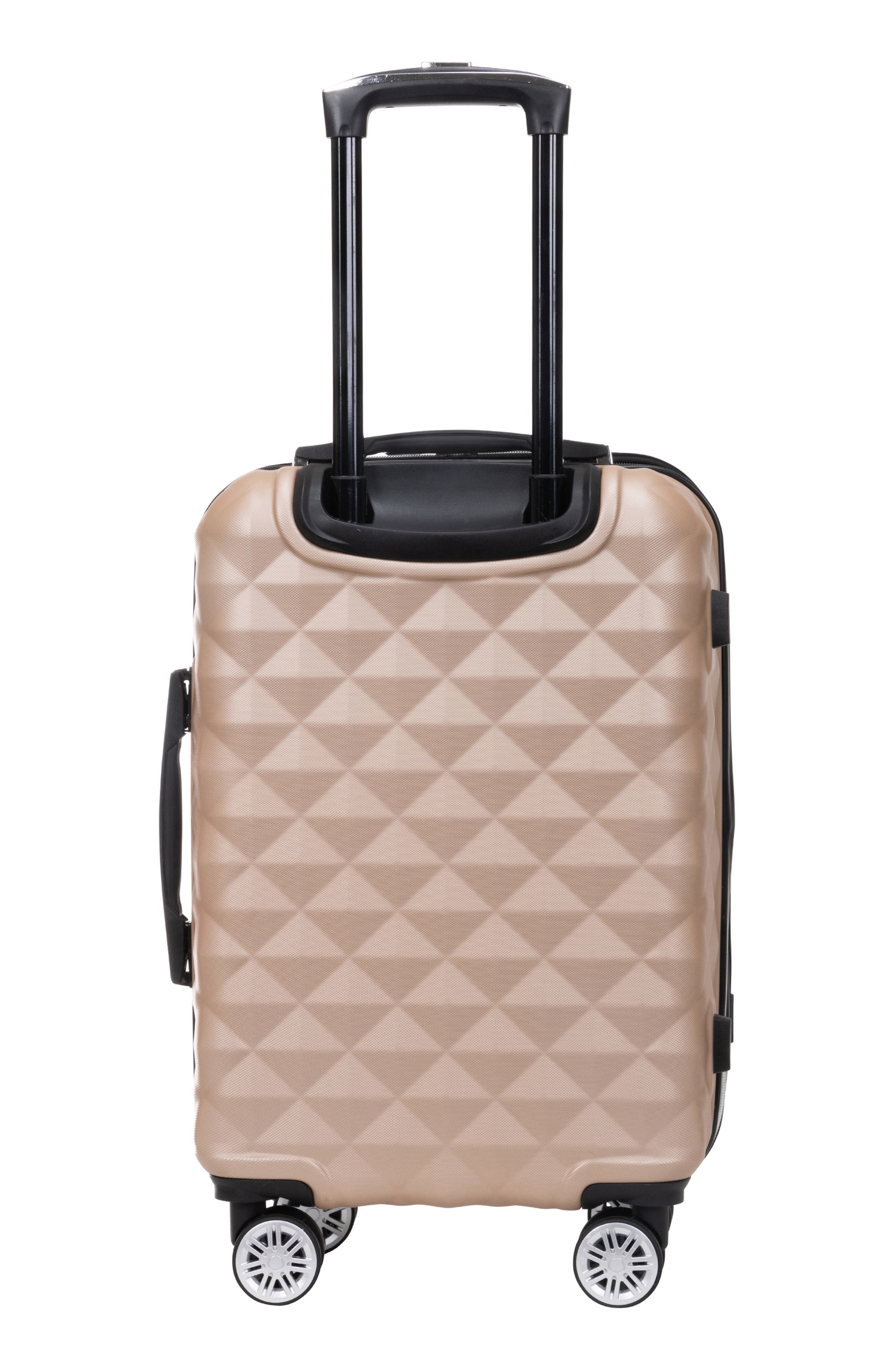 Kenneth Cole Reaction Diamond Tower 20" Hardside Spinner Luggage, Alternate, color, Rose Champagne