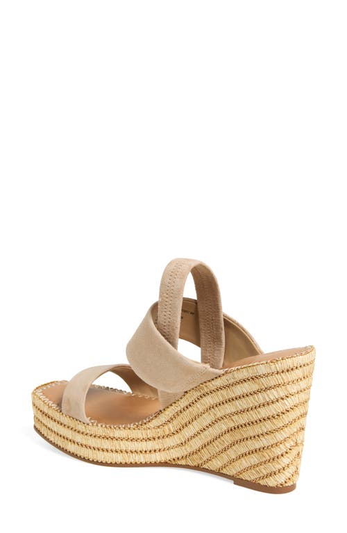Steve Madden Contessa Espadrille Platform Wedge Sandal In Sand Suede