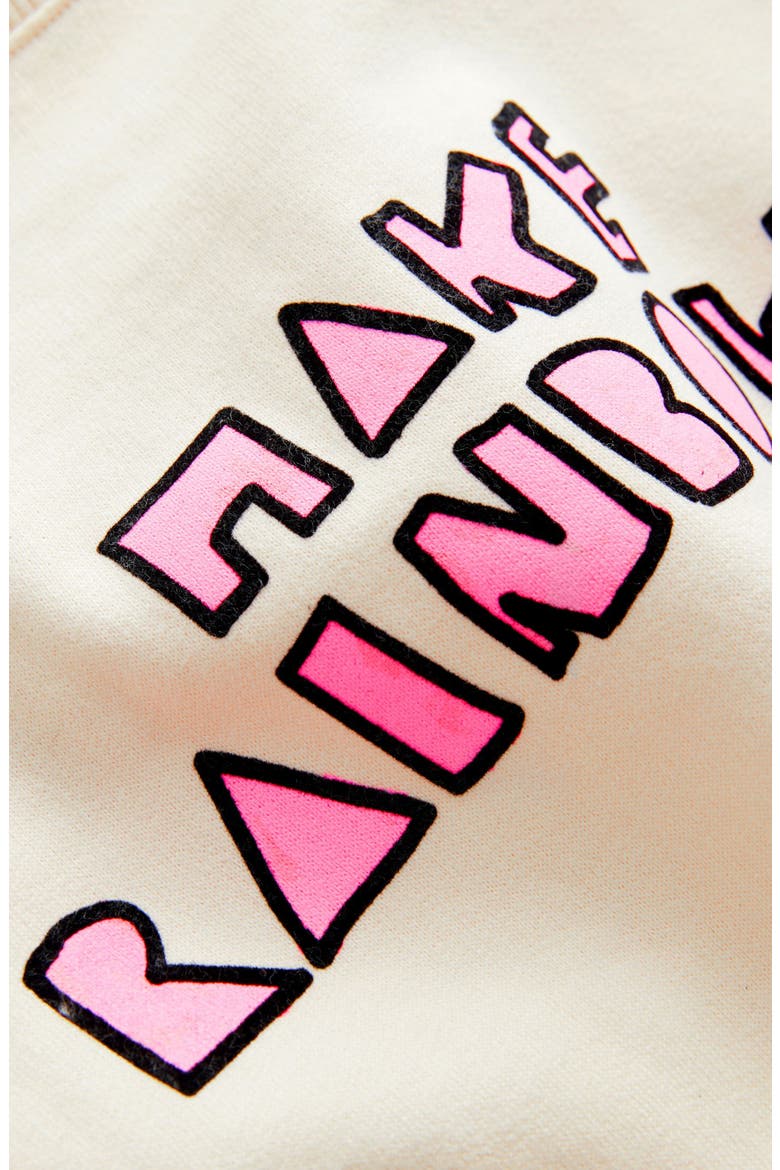 Kids' Rainbow Graphic Sweatshirt, Alternate, color, CREAM