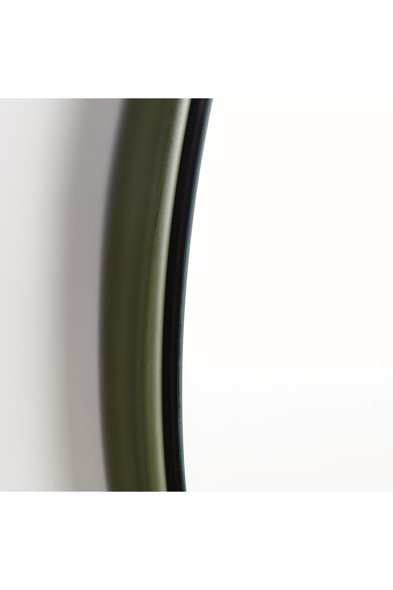 Ryland Mirror Large - Olive Green Round Iron Frame - Beveled, Alternate, color, Green