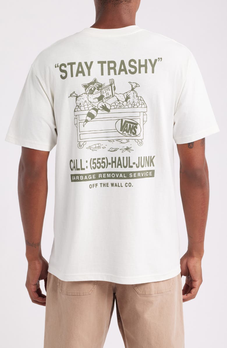 Vans Stay Trashy Cotton Graphic T-Shirt, Alternate, color, Marshmallow