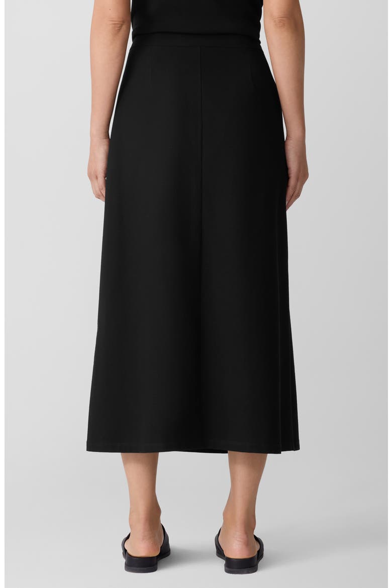 Wrap Front Midi Skirt, Alternate, color, BLACK