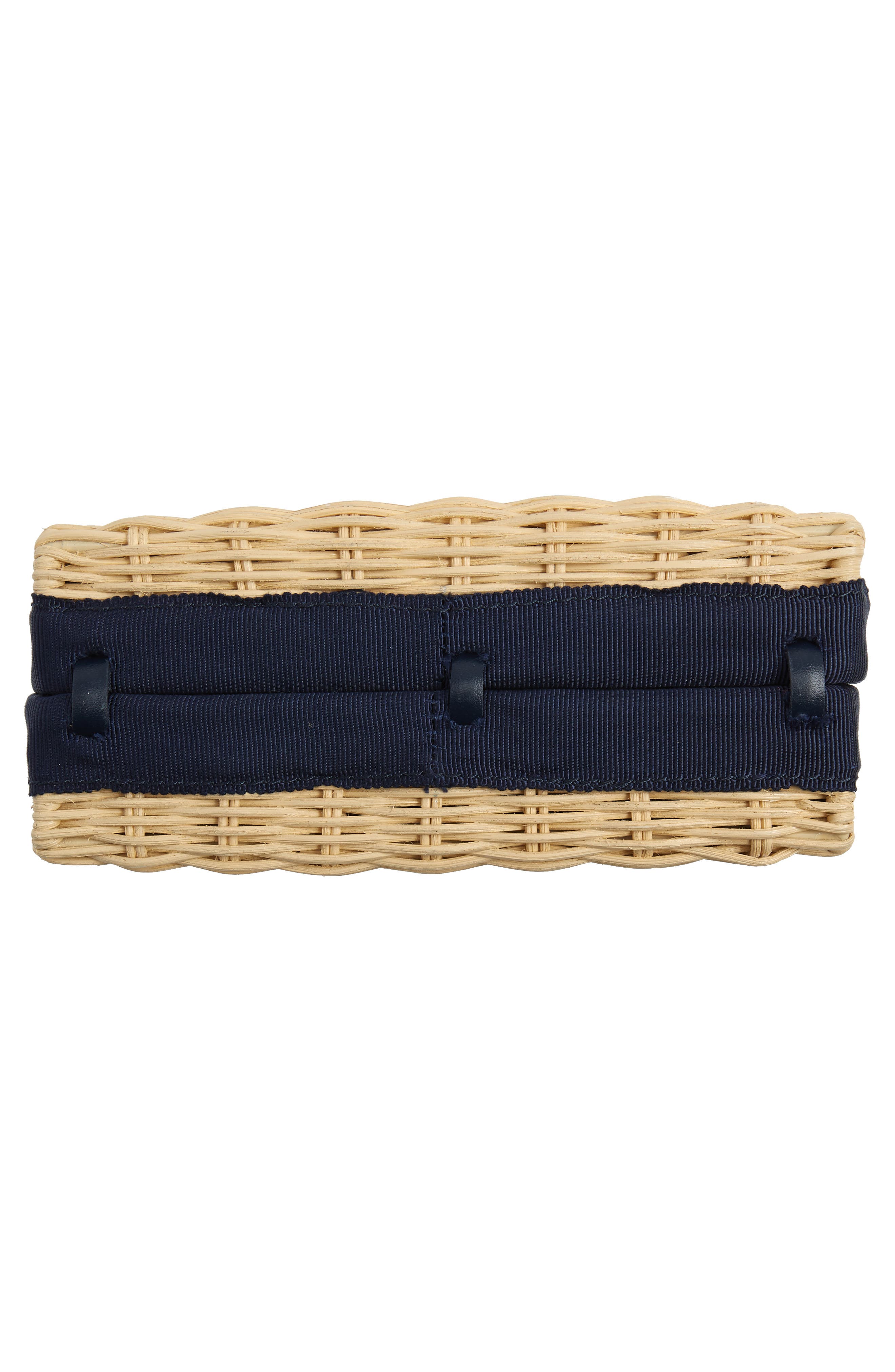 Pamela Munson Woven Rattan Clutch, Alternate, color, 