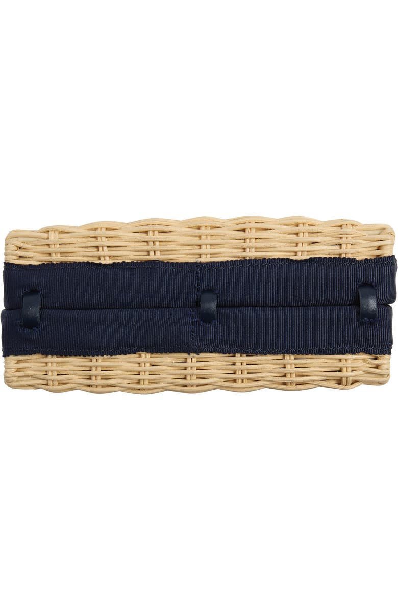 Pamela Munson Woven Rattan Clutch, Alternate, color,