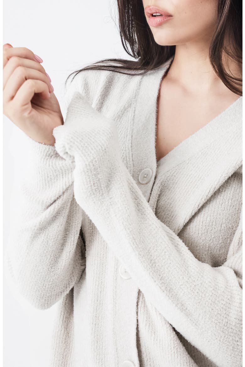 Cloud Cool Oversize Rib Cardigan, Alternate, color, BONE