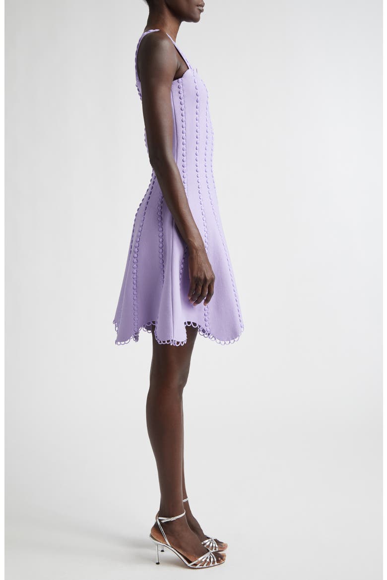 Bobble Stitch Knit Fit & Flare Dress, Alternate, color, PANSY