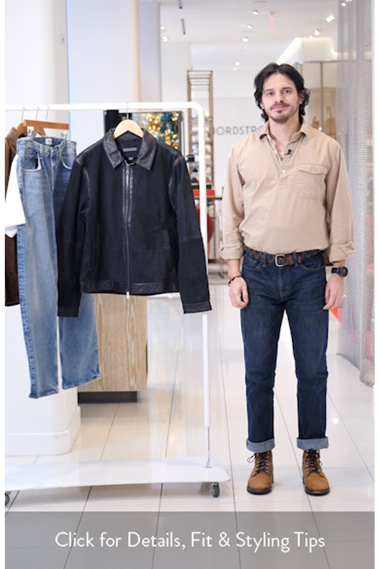 Jaxon Leather Trim Suede Jacket video