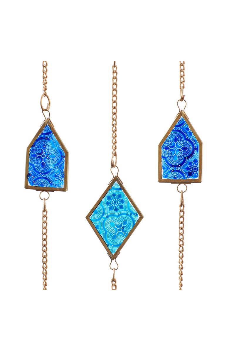 Novogratz Multicolored Glass Windchime, Alternate, color,