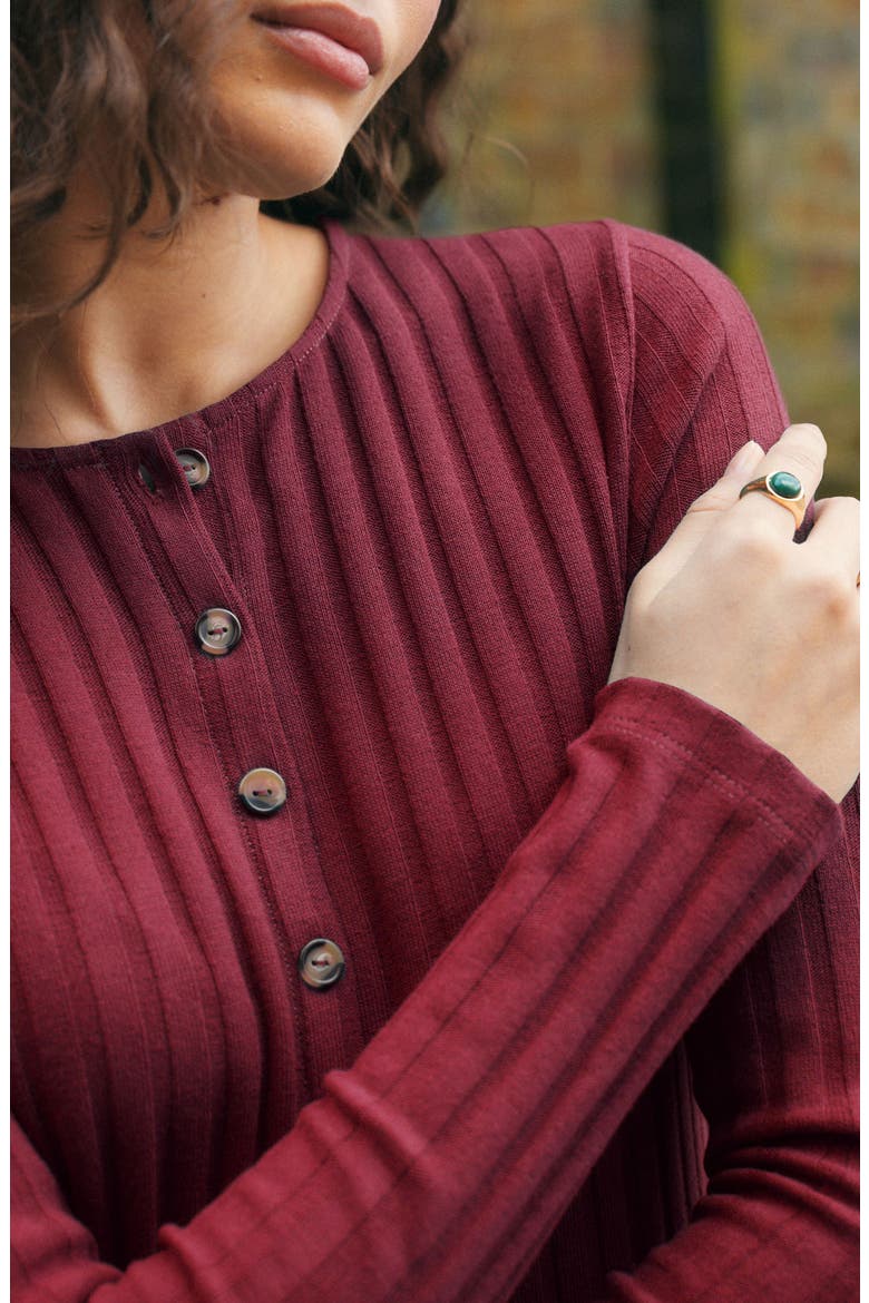 Long Sleeve Knit Dress, Alternate, color, RED