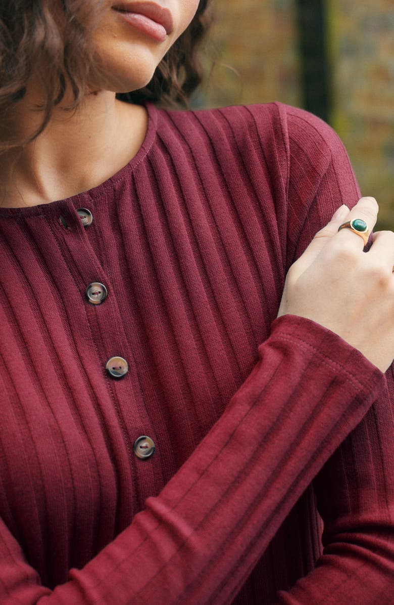 NEXT Long Sleeve Knit Dress, Alternate, color, Red