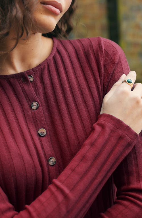 Next Long Sleeve Knit Dress In Red