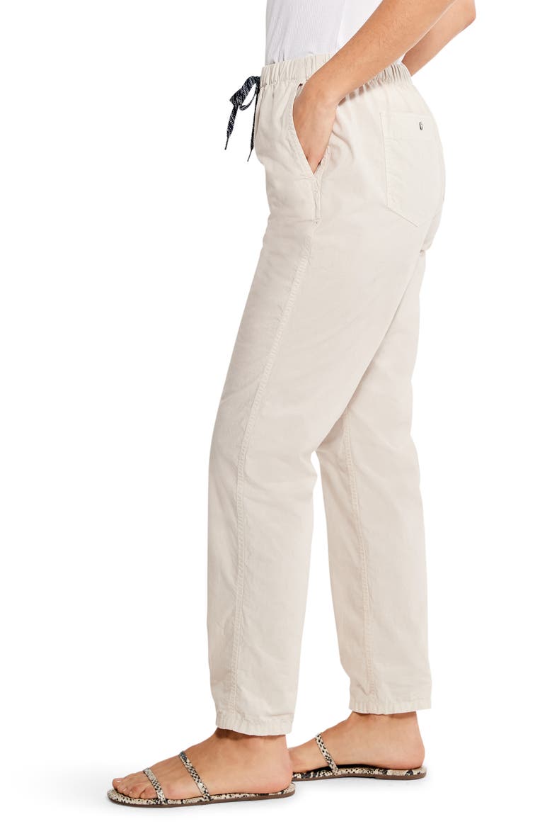 Relaxed Cotton Poplin Drawstring Pants, Alternate, color, COBBLESTONE