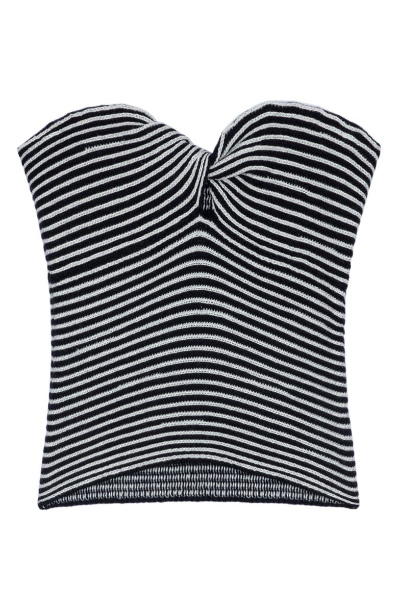 Zadig & Voltaire Twista Stripe Strapless Wool Blend Sweater, Alternate, color,