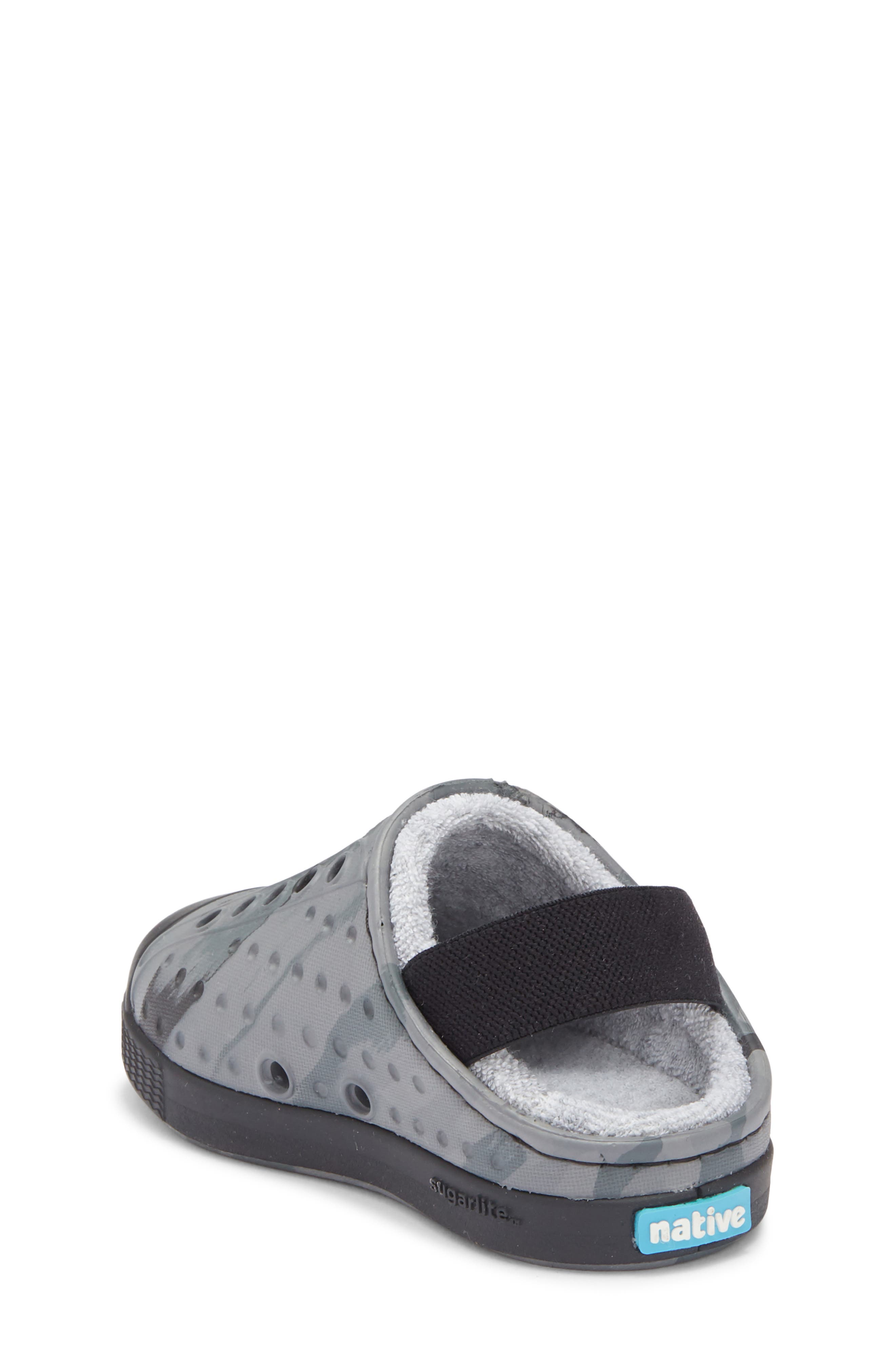 Native Shoes Kids' Jefferson French Terry Clog, Alternate, color, Gravity Grey Marble/ Black