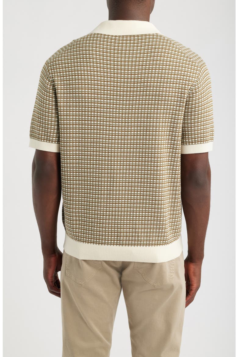Grid Stitch Polo, Alternate, color, CRME FRAICHE