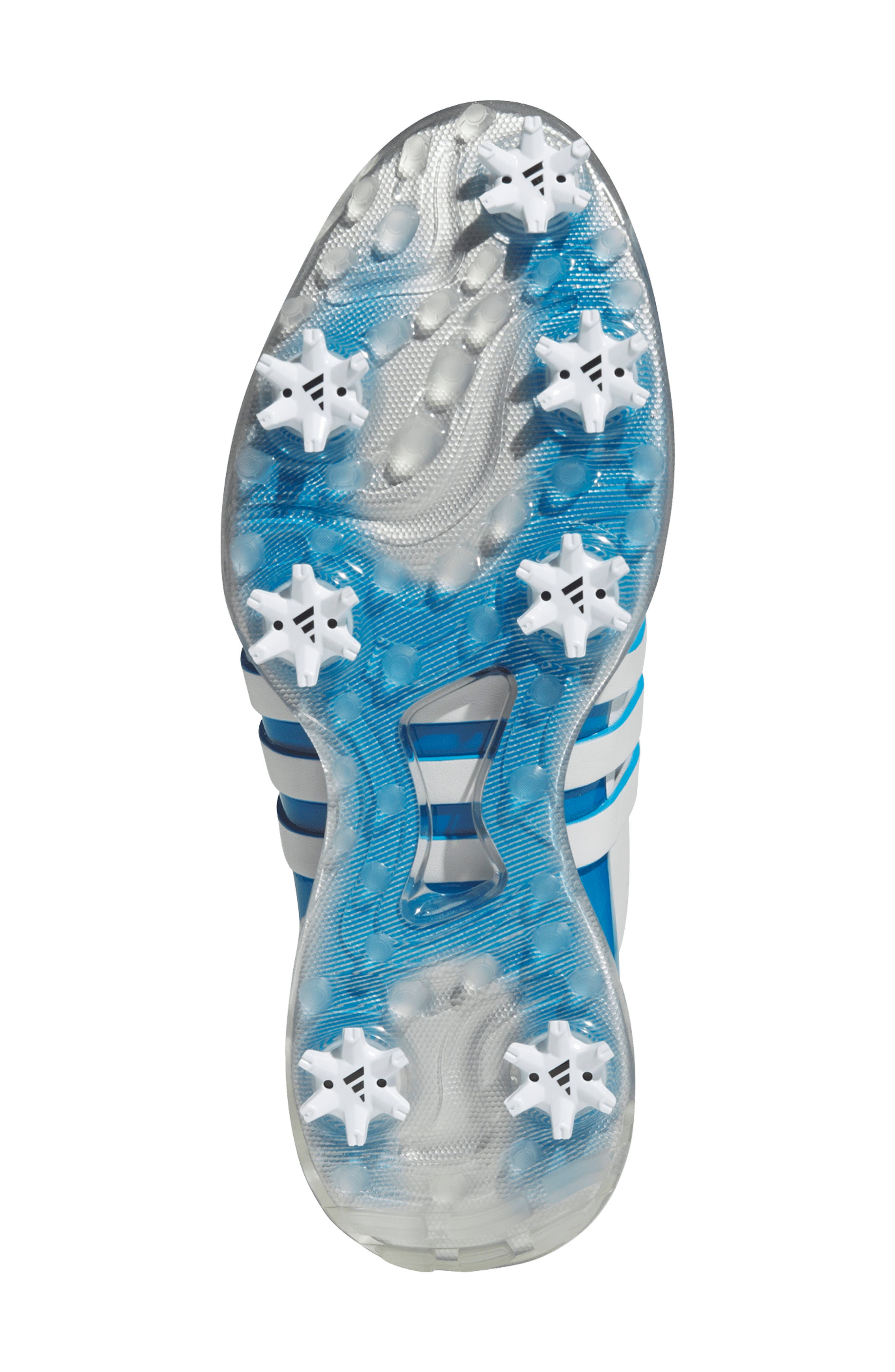 adidas Tour360 24 Golf Shoe, Alternate, color, Grey/ Silver Metallic/ Blue