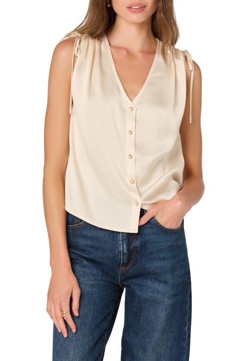 Gathered Tie Shoulder Top