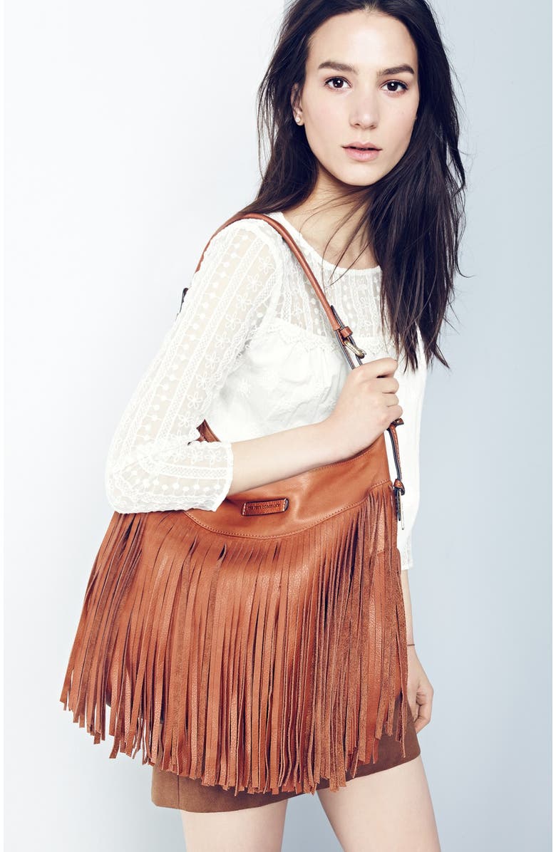 Frye 'Heidi' Fringe Hobo Bag, Alternate, color,