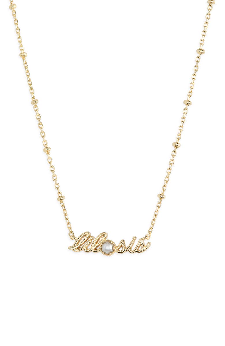 Kendra Scott Lil Sis Freshwater Pearl Pendant Necklace, Main, color, Gold Freshwater Cultured Pearl