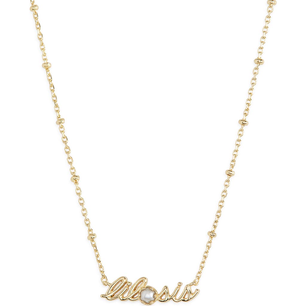 Kendra Scott Lil Sis Freshwater Pearl Pendant Necklace In Gold