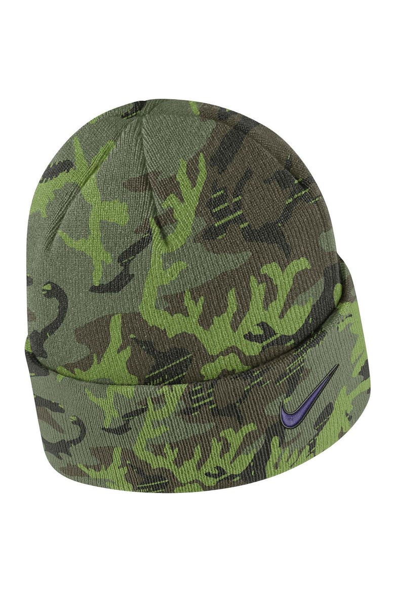 Men's Nike Camo TCU Horned Frogs Veterans Day Cuffed Knit Hat, Alternate, color, Camo