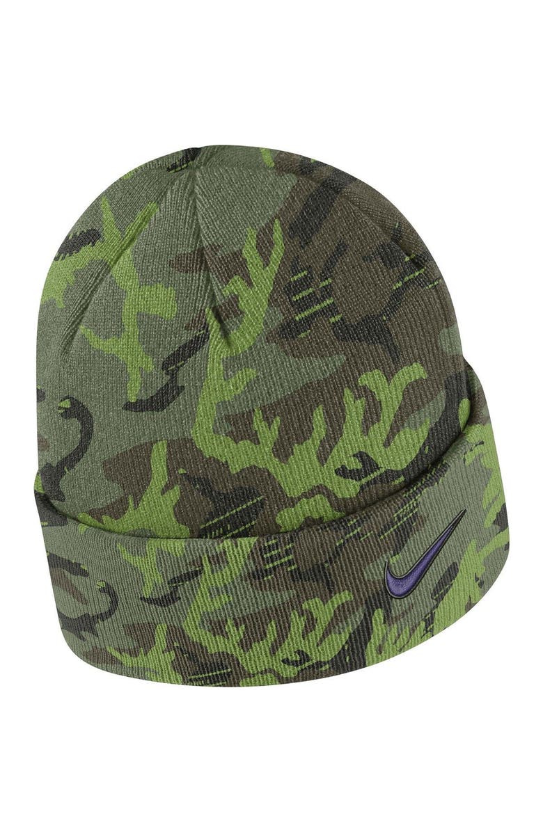 Nike Men's Nike Camo TCU Horned Frogs Veterans Day Cuffed Knit Hat, Alternate, color, Camo