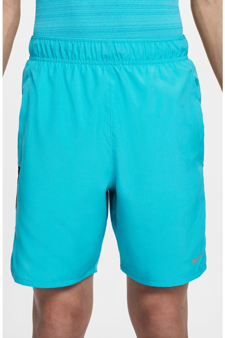Kids' Dri-FIT Training Shorts, Alternate, color, 345 DUSTY CACTUS/BLCK/RFL SILV
