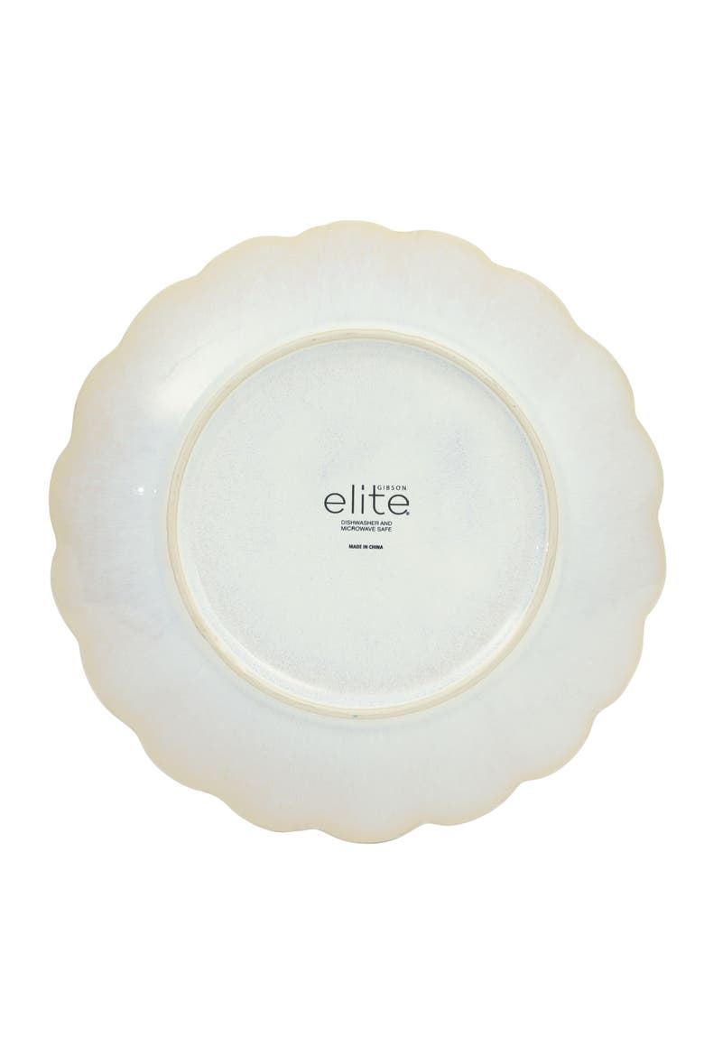Malibu Shore 16-Piece Stoneware Plates and Bowls Dinnerware Set, Alternate, color, Shiny White