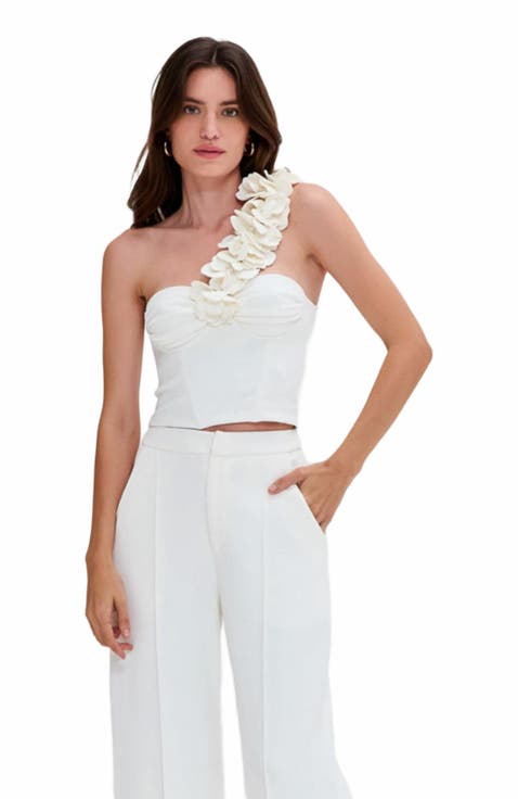 Merian Knit One Shoulder Top