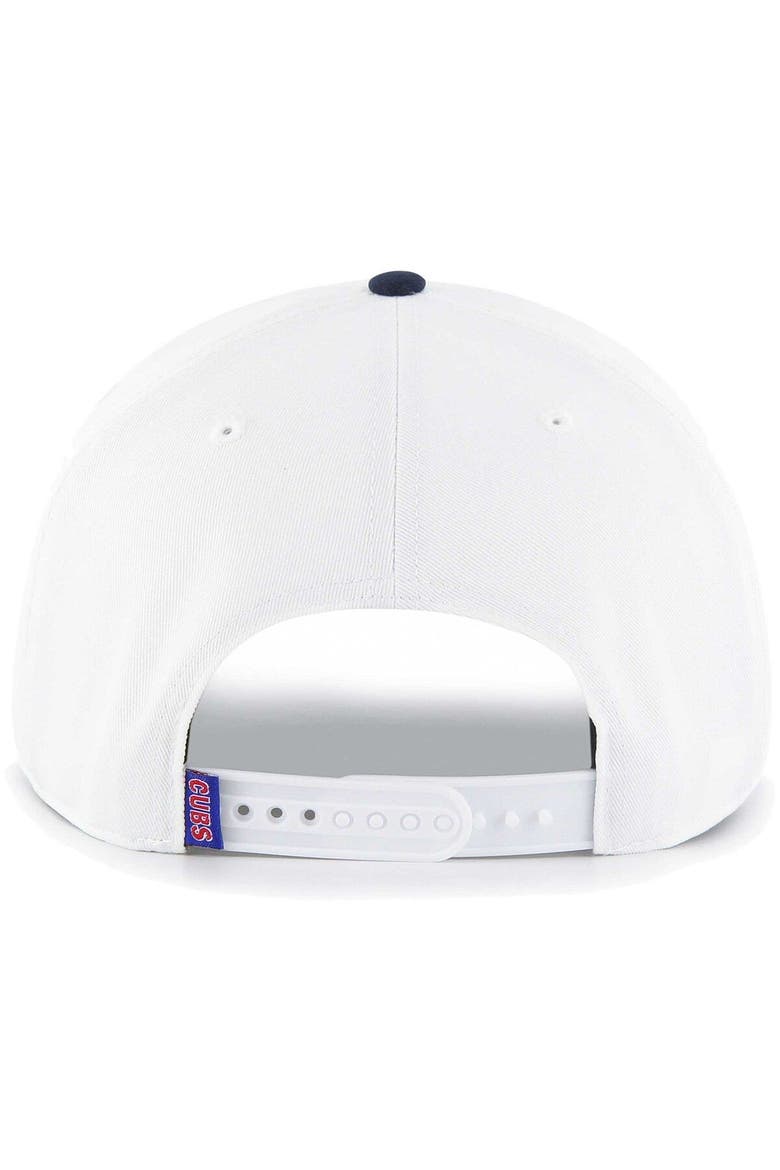 Men's '47 White Chicago Cubs Flag Script Hitch Snapback Hat, Alternate, color, White