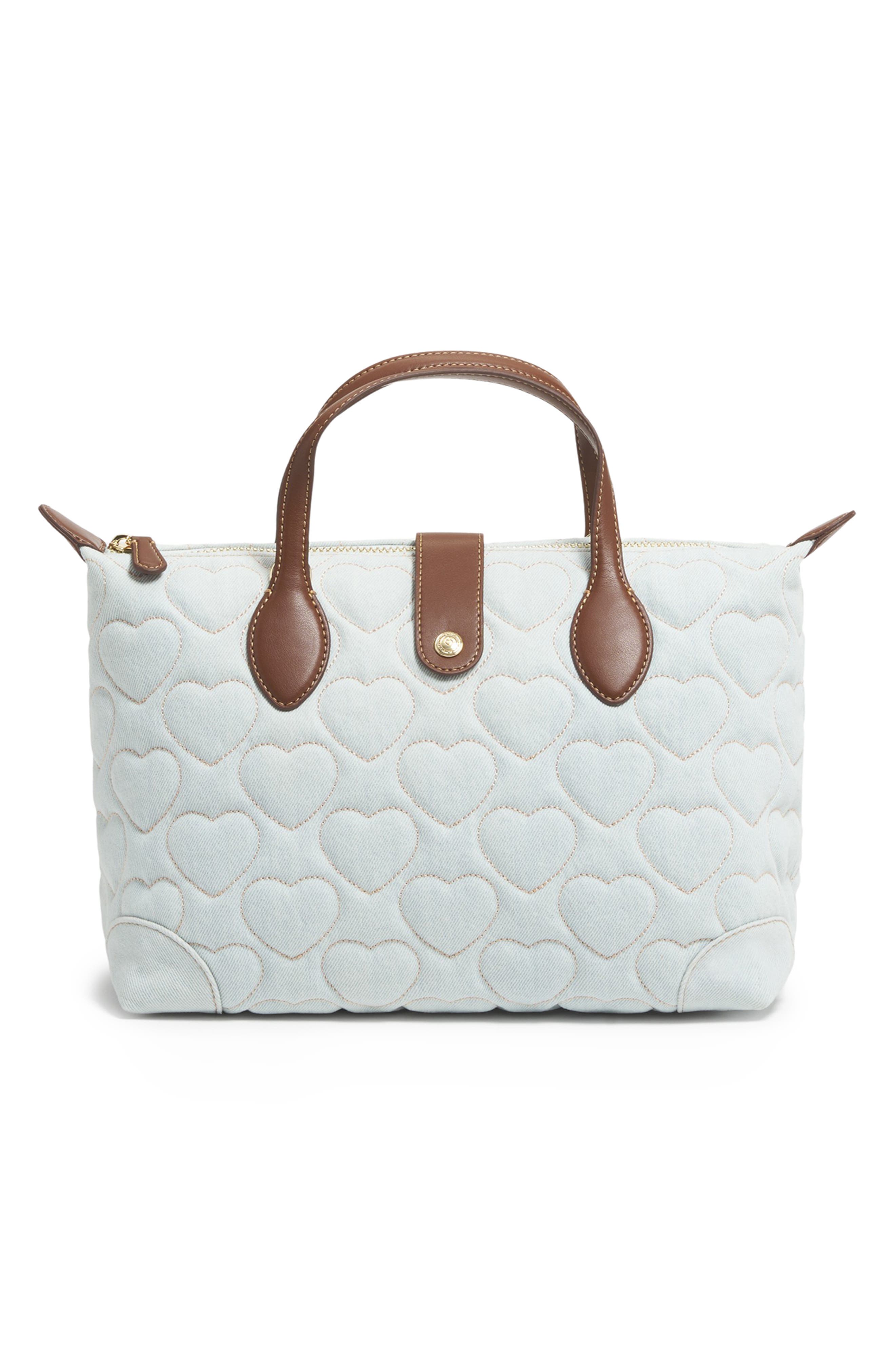 Stoney Clover Lane Quilted Denim Pouchette Crossbody Bag, Main, color, Sweetheart Denim