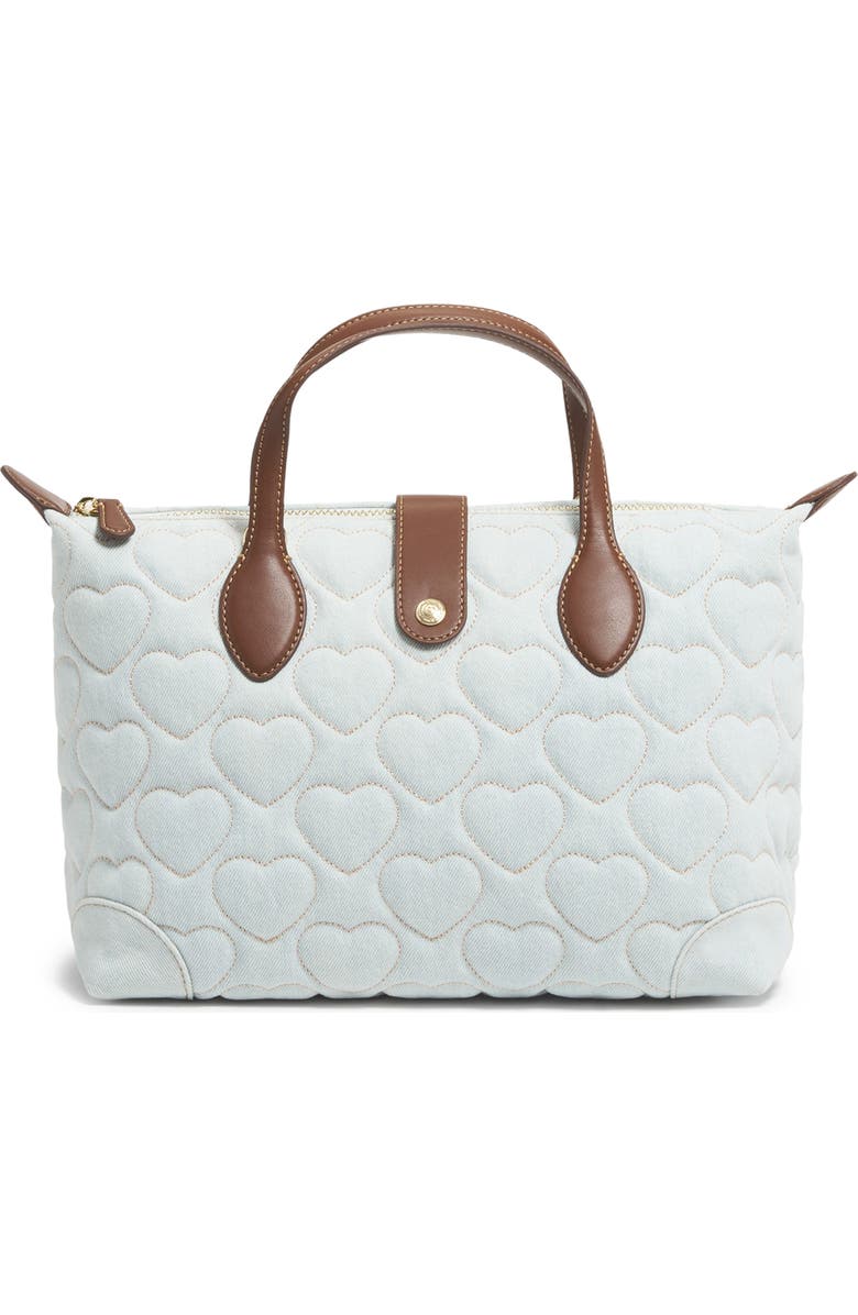 Stoney Clover Lane Quilted Denim Pouchette Crossbody Bag, Main, color, Sweetheart Denim