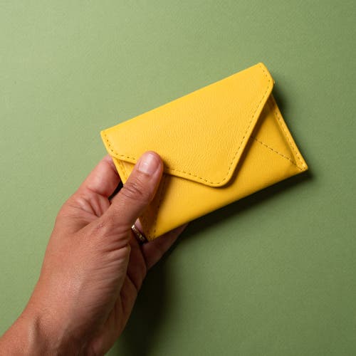 Casupo Mini Envelope Wallet With Rfid Protection In Yellow