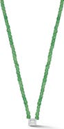 SPHERA MILANO Emerald Cut Beaded Pendant Necklace
