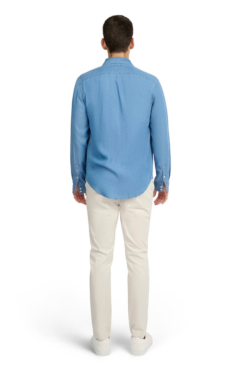 Onia Denim Chambray Long Sleeve Shirt, Alternate, color, Medium Chambray