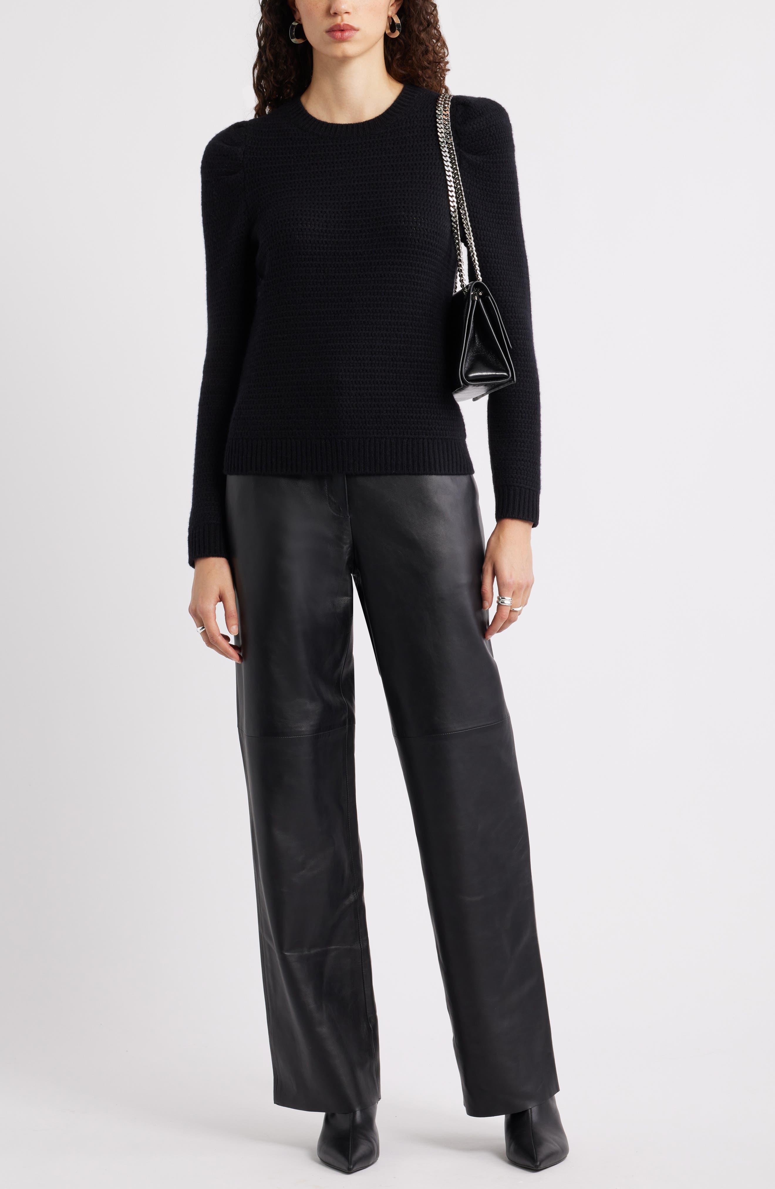 Wool & Cashmere Puff Sleeve Sweater - image 2