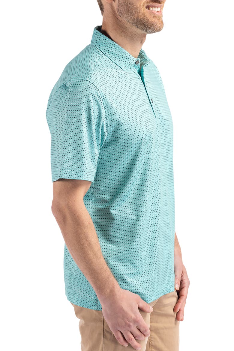 Pike Shadow Check Print Polo, Alternate, color, FRESH MINT